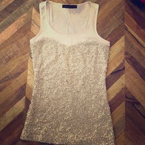 Light Pink/Rose Gold Sequin The Limited Tank